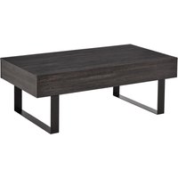 Homcom - Couchtisch Wohnzimmertisch mit Schublade Modern Sofatisch mit Metallrahmen Beistelltisch Kaffeetisch für Wohnzimmer 110 x 60 x 40 cm, von HOMCOM