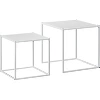 Homcom - Couchtisch eckig 2er Set, Beistelltisch im modern Design, Stahlgestell, Stapelbar, Wohnzimmertisch Kaffeetisch Sofatisch für Wohnzimmer Homcom - Couchtisch eckig 2er Set, Beistelltisch im modern Design, Stahlgestell, Stapelbar, Wohnzimmertisch Kaffeetisch Sofatisch für Wohnzimmer von HOMCOM
