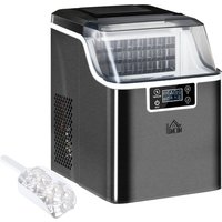 Eiswürfelmaschine, Ice Maker Edelstahl 24 Eiswürfel in 14-18 Min., 20kg/24h, 3,2L Wassertank, Selbstreinigend Eiswürfelbereiter mit 2 Arten der von HOMCOM