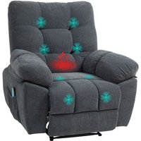 Relaxsessel Fernsehsessel mit Liegefunktion Massagesessel mit Vibration, Heizung, 8 Modi, tv Sessel mit Wandnahen Design, Fußteil, Seitentasche für Relaxsessel Fernsehsessel mit Liegefunktion Massagesessel mit Vibration, Heizung, 8 Modi, tv Sessel mit Wandnahen Design, Fußteil, Seitentasche für von HOMCOM