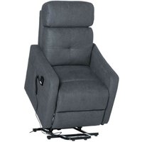 Homcom - Elektrischer Relaxsessel Fernsehsessel Sessel mit Aufstehhilfe Aufstehsessel mit Liegefunktion mit Fernbedienung Polyesterstoff Stahl Grau von HOMCOM