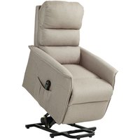 Homcom - Fernsehsessel mit Aufstehhilfe Elektrisch, Relaxsessel mit Liegefunktion, TV-Sessel mit Leinenoptik, Taschenfeder, Seitentasche und Homcom - Fernsehsessel mit Aufstehhilfe Elektrisch, Relaxsessel mit Liegefunktion, TV-Sessel mit Leinenoptik, Taschenfeder, Seitentasche und von HOMCOM