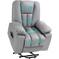 Homcom - Fernsehsessel mit Aufstehhilfe Elektrisch, Relaxsessel mit Liegefunktion, Vibrationsmassage, Massagesessel mit Taschenfederkern, Homcom - Fernsehsessel mit Aufstehhilfe Elektrisch, Relaxsessel mit Liegefunktion, Vibrationsmassage, Massagesessel mit Taschenfederkern, von HOMCOM