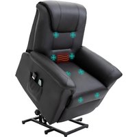 Fernsehsessel mit Aufstehhilfe Elektrisch Relaxsessel mit Liegefunktion, Heiz- und Massagefunktion, Massagesessel TV-Sessel mit Seitentasche und Fernsehsessel mit Aufstehhilfe Elektrisch Relaxsessel mit Liegefunktion, Heiz- und Massagefunktion, Massagesessel TV-Sessel mit Seitentasche und von HOMCOM