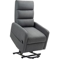 Homcom - Fernsehsessel mit Aufstehhilfe Elektrisch Relaxsessel mit Liegefunktion, Taschenfederkern, Fußteil, TV-Sessel mit Seitentasche, von HOMCOM