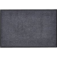 Fußmatte waschbar Gummiumrandung rutschfest Anthrazit 90 x 60 x 0,7 cm - Schwarz - Homcom von HOMCOM