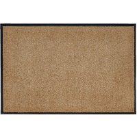 Homcom Fußmatte waschbar Gummiumrandung rutschfest Beige 90 x 60 x 0,7 cm - Beige von HOMCOM