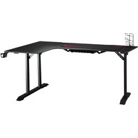 Homcom - Gaming Tisch Schreibtisch L-förmige mit Kopfhörerhaken Getränkehalterung Computertisch mdf Metall Schwarz+Rot 168 x 109 x 78 cm Homcom - Gaming Tisch Schreibtisch L-förmige mit Kopfhörerhaken Getränkehalterung Computertisch mdf Metall Schwarz+Rot 168 x 109 x 78 cm von HOMCOM