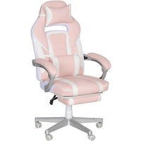 Gamingstuhl mit Fußstütze, höhenverstellbar Schreibtischstuhl mit Kopf- und Lendenkissen, drehbar Gaming Sessel mit neigbare Rückenlehne, Kunstleder, Gamingstuhl mit Fußstütze, höhenverstellbar Schreibtischstuhl mit Kopf- und Lendenkissen, drehbar Gaming Sessel mit neigbare Rückenlehne, Kunstleder, von HOMCOM