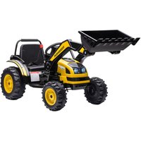 Homcom - Kinder Elektrobagger Sitzbagger für Kinder Aufsitzbagger Geländewagen traktor elektrisch zum Fahren mit Musik Schaufel Armen 3–5 Jahre von HOMCOM
