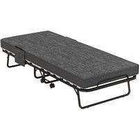 Homcom - Klappbett Gästebett mit Rollen, 10 cm Matratze, Abdeckung, Reisebett mit Seitentasche Dunkelgrau 190 x 80 x 42 cm Homcom - Klappbett Gästebett mit Rollen, 10 cm Matratze, Abdeckung, Reisebett mit Seitentasche Dunkelgrau 190 x 80 x 42 cm von HOMCOM