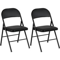 Klappstuhl Campingstuhl mit Gepolsteter Rückenlehne, Klappbar Bürostuhl mit Stahlrahmen, Küchenstuhl mit Polster bis 120 kg belastbar für Gäste, Klappstuhl Campingstuhl mit Gepolsteter Rückenlehne, Klappbar Bürostuhl mit Stahlrahmen, Küchenstuhl mit Polster bis 120 kg belastbar für Gäste, von HOMCOM