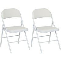 Klappstuhl Campingstuhl mit Gepolsteter Rückenlehne, Klappbar Bürostuhl mit Stahlrahmen, Küchenstuhl mit Polster bis 120 kg belastbar für Gäste, Klappstuhl Campingstuhl mit Gepolsteter Rückenlehne, Klappbar Bürostuhl mit Stahlrahmen, Küchenstuhl mit Polster bis 120 kg belastbar für Gäste, von HOMCOM