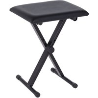 Homcom - Klavierhocker Klavierbank Klavier Bank kosmetischer Hocker Höhenverstellbar zusammenklappbar Metall Kunstleder Schaumstoff Schwarz 39 x 29 x von HOMCOM