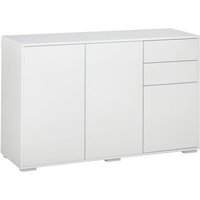 Kommode Sideboard mit 2 Schublade, 3 Türen, verstellbare Ablagen, Aufbewahrungsschrank Schubladenschrank für Schlafzimmer, Wohnzimmer 117 x 36 x 74 von HOMCOM