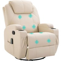 Massagesessel Elektrisch Relaxsessel Fernsehsessel Massagefunktion 5 Massage-Modi Liegefunktion Kunstleder Holz Metall Schaumstoff Cremeweiß 84 x 92 Massagesessel Elektrisch Relaxsessel Fernsehsessel Massagefunktion 5 Massage-Modi Liegefunktion Kunstleder Holz Metall Schaumstoff Cremeweiß 84 x 92 von HOMCOM