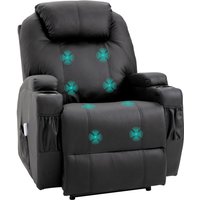 Homcom - Massagesessel Elektrisch Relaxsessel Fernsehsessel Massagefunktion Liegefunktion Kunstleder Holz Metall Schaumstoff Schwarz 82 x 97 x 110 cm Homcom - Massagesessel Elektrisch Relaxsessel Fernsehsessel Massagefunktion Liegefunktion Kunstleder Holz Metall Schaumstoff Schwarz 82 x 97 x 110 cm von HOMCOM