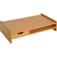 Homcom - Monitorständer mit Schublade Bildschirmerhöhung Monitor Ständer Bildschirmständer für pc Notebook Drucker 49 x 25,5 x 11,5 cm Natur Homcom - Monitorständer mit Schublade Bildschirmerhöhung Monitor Ständer Bildschirmständer für pc Notebook Drucker 49 x 25,5 x 11,5 cm Natur von HOMCOM