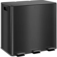 Homcom - Mülleimer 3 x 15L Treteimer Kosmetikeimer Abfalleimer mit Deckel und Fußpedal, Müllbehälter mit Inneneimer, für Wohnzimmer, Büro, Edelstahl, Homcom - Mülleimer 3 x 15L Treteimer Kosmetikeimer Abfalleimer mit Deckel und Fußpedal, Müllbehälter mit Inneneimer, für Wohnzimmer, Büro, Edelstahl, von HOMCOM