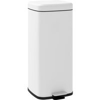 Homcom - Mülleimer 30L Treteimer Kosmetikeimer Abfalleimer mit Deckel und Fußpedal, Müllbehälter mit Inneneimer, für Wohnzimmer, Büro, Metall, 28 x von HOMCOM