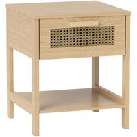 Nachttisch Beistelltisch mit Schublade, Ablage, Nachtschrank mit Rattan-Design Sofatisch für Schlafzimmer, Wohnzimmer, Natur 40 x 40 x 48,4 cm Nachttisch Beistelltisch mit Schublade, Ablage, Nachtschrank mit Rattan-Design Sofatisch für Schlafzimmer, Wohnzimmer, Natur 40 x 40 x 48,4 cm von HOMCOM