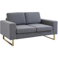 2 Sitzer Sofa Zweisitzer Stoffsofa mit Kissen Armlehne Leinenoptik für Schlafzimmer 145 x 82 x 78 cm Dunkelgrau - Homcom 2 Sitzer Sofa Zweisitzer Stoffsofa mit Kissen Armlehne Leinenoptik für Schlafzimmer 145 x 82 x 78 cm Dunkelgrau - Homcom von HOMCOM
