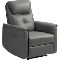 Homcom - Relaxsessel, Fernsehsessel mit Liegefunktion, Taschenfederkern, gepolstert TV-Sessel mit Fußstütze, Seitentasche, Mikrofaser für Wohnzimmer, von HOMCOM