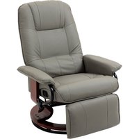 Homcom - Relaxsessel Drehbar Fernsehsessel mit Liegefunktion, Fußstütze, Liegesessel mit Armlehne, Holzbeine für Wohnzimmer, Schlafzimmer, von HOMCOM