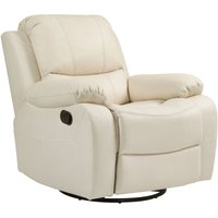 Relaxsessel Fernsehsessel mit Liegefunktion, Fußstütze, Drehbar TV-Sessel mit Taschenfederkernsystem für Wohnzimmer, Schlafzimmer, Creme - Homcom Relaxsessel Fernsehsessel mit Liegefunktion, Fußstütze, Drehbar TV-Sessel mit Taschenfederkernsystem für Wohnzimmer, Schlafzimmer, Creme - Homcom von HOMCOM