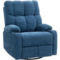 Homcom - Relaxsessel Fernsehsessel mit Liegefunktion, Schaukelfunktion, Drehbar TV-Sessel mit Fußstütze, Taschenfederkern und Becherhalter, für von HOMCOM