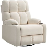 Homcom - Relaxsessel Fernsehsessel mit Liegefunktion, Schaukelfunktion, Drehbar TV-Sessel mit Fußstütze, Taschenfederkern und Becherhalter, für von HOMCOM