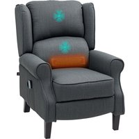 Homcom - Relaxsessel Fernsehsessel mit Liegefunktion Massagesessel mit Wärmefunktion Fußteil Seitentasche Fernbedienung tv Sessel für Wohnzimmer von HOMCOM