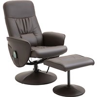 Homcom - Relaxsessel mit Fußhocker, Elektrischer Massagesessel mit Liegefunktion, 10 Massagepunkte, Drehbarer Fernsehsessel mit Seitentasche, Homcom - Relaxsessel mit Fußhocker, Elektrischer Massagesessel mit Liegefunktion, 10 Massagepunkte, Drehbarer Fernsehsessel mit Seitentasche, von HOMCOM
