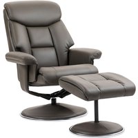 Homcom - Relaxsessel mit Hocker, Fernsehsessel mit Liegefunktion, Wippfunktion, TV-Sessel mit Hoher Rückenlehne für Schlafzimmer, Wohnzimmer, von HOMCOM