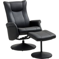 Homcom - Relaxsessel mit Hocker 360°Drehbarer Fernsehsessel mit Liegefunktion Ruhesessel mit Verstellbar Rückenlehne TV-Sessel bis 150 kg belastbar von HOMCOM