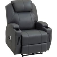 Homcom - Relaxsessel mit Massagefunktion, Elektrisch Fernsehsessel mit Liegefunktion, Massagesessel mit Fernbedienung, Becherhalter und Seitentasche, Homcom - Relaxsessel mit Massagefunktion, Elektrisch Fernsehsessel mit Liegefunktion, Massagesessel mit Fernbedienung, Becherhalter und Seitentasche, von HOMCOM