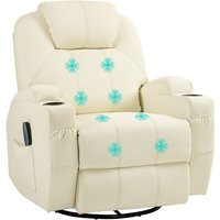 Relaxsessel mit Massagefunktion, Elektrisch Fernsehsessel mit Liegefunktion, Wippfunktion, Drehbar Massagesessel mit Federsystem, Fernbedienung, Relaxsessel mit Massagefunktion, Elektrisch Fernsehsessel mit Liegefunktion, Wippfunktion, Drehbar Massagesessel mit Federsystem, Fernbedienung, von HOMCOM