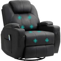 Relaxsessel mit Massagefunktion, Elektrisch Fernsehsessel mit Liegefunktion, Wippfunktion, Drehbar Massagesessel mit Federsystem, Fernbedienung, Relaxsessel mit Massagefunktion, Elektrisch Fernsehsessel mit Liegefunktion, Wippfunktion, Drehbar Massagesessel mit Federsystem, Fernbedienung, von HOMCOM