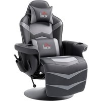 Homcom - Relaxsessel mit Massagefunktion, Fernsehsessel mit Liegefunktion, Kissen, Drehbar TV-Sessel mit Fernbedienung, Becherhalter und von HOMCOM