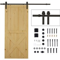 Homcom - Schiebetüren-Beschlagsatz, 2 m, Komplett-Set mit Schienen, Ausleger, Rohrschellen, Türschrauben-Set, Schiebetürsystem aus Kohlenstoffstahl, Homcom - Schiebetüren-Beschlagsatz, 2 m, Komplett-Set mit Schienen, Ausleger, Rohrschellen, Türschrauben-Set, Schiebetürsystem aus Kohlenstoffstahl, von HOMCOM