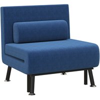 Homcom - Schlafsessel, Klappsessel mit Bettfunktion, Rückenkissen, klappbarer Relaxsessel in Leinenoptik, Verstellbare Rückenlehne, bis 150 kg Homcom - Schlafsessel, Klappsessel mit Bettfunktion, Rückenkissen, klappbarer Relaxsessel in Leinenoptik, Verstellbare Rückenlehne, bis 150 kg von HOMCOM