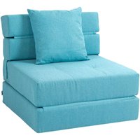 Homcom - Schlafsessel klappbar, Schlafsofa, 2-in-1 Klappsessel mit Bettfunktion, Relaxsessel mit Kissen, Gästebett für Wohnzimmer, Schlafzimmer, bis von HOMCOM
