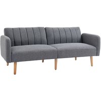 Schlafsofa Klappsofa 2-Sitzer Stoffsofa Bettsofa Sofa mit Schlaffunktion Sofagarnitur leinenartiges Polyester Gummiholz Grau 173 x 75 x 73 cm - Homcom Schlafsofa Klappsofa 2-Sitzer Stoffsofa Bettsofa Sofa mit Schlaffunktion Sofagarnitur leinenartiges Polyester Gummiholz Grau 173 x 75 x 73 cm - Homcom von HOMCOM