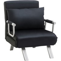 Homcom - Schlafsofa Schlafcouch mit Verstellbarer Rückenlehne, Wurfkissen, Sofa mit Schlaffunktion, Samtoptik, Armlehne, Gästebett, Klappsessel für von HOMCOM