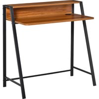 Schreibtisch, Computertisch mit Ablage und Kabel Management, moderner Schreibtisch mit Metallgestell für Arbeitszimmer, Schlafzimmer, Home Office, 84 von HOMCOM