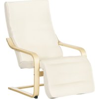 Homcom - Sessel Wohnzimmer Relaxsessel Loungesessel Ruhesessel mit Armlehnen aus Birkenholz, 5-fach verstellbare Fußteil, Lesesessel mit Leinenoptik, Homcom - Sessel Wohnzimmer Relaxsessel Loungesessel Ruhesessel mit Armlehnen aus Birkenholz, 5-fach verstellbare Fußteil, Lesesessel mit Leinenoptik, von HOMCOM