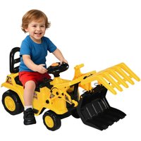 Homcom - Sitzbagger, Aufsitzbagger mit Schaufel, Hupe, Sound-Effekten, Trettraktor mit Stauraum, Rutschauto, Kinderbagger für Kinder 3-4 Jahre, Homcom - Sitzbagger, Aufsitzbagger mit Schaufel, Hupe, Sound-Effekten, Trettraktor mit Stauraum, Rutschauto, Kinderbagger für Kinder 3-4 Jahre, von HOMCOM