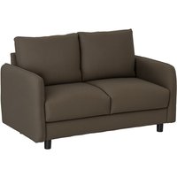 Homcom - Sofa 2 Sitzer modern Couch mit Armlehne, 2 Wurfkissen Polstersofa mit Stauraum S-Federn und Gummibändern, klein Loungesofa mit Samtoptik für von HOMCOM
