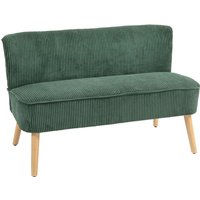Homcom - Sofa 2 Sitzer modern Couch ohne Armlehne Gepolstert Polstersofa mit Cord-Optik, klein Loungesofa mit Holzbeine für Wohnzimmer, 117 x 56,5 x Homcom - Sofa 2 Sitzer modern Couch ohne Armlehne Gepolstert Polstersofa mit Cord-Optik, klein Loungesofa mit Holzbeine für Wohnzimmer, 117 x 56,5 x von HOMCOM