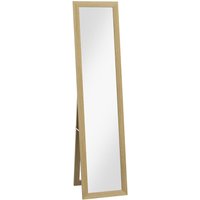 Homcom - Standspiegel, Ganzkörperspiegel mit Ständer, freistehender Wandspiegel, Ankleidespiegel, Garderobenspiegel für Schlafzimmer, Flur, Alu, von HOMCOM